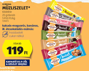 ALDI Cerbona Müzliszelet 20 g ajánlat