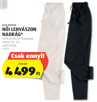 ALDI Blue Motion Női lenvászon nadrág 1 db ajánlat