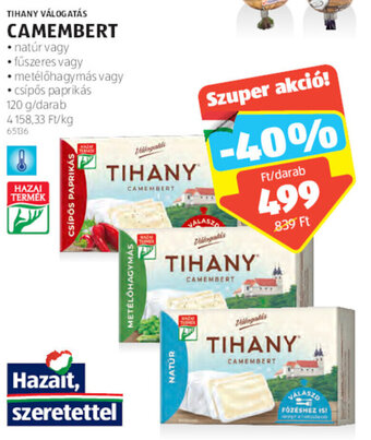 ALDI Tihany Válogatás Camembert 120 g ajánlat
