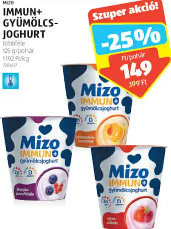 ALDI Mizo Immun+ gyümölcs- joghurt 125 g ajánlat