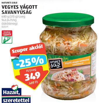 ALDI Nature's Gold Vegyes vágott savanyúság 680 g ajánlat
