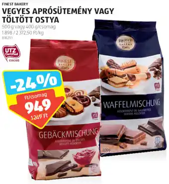 ALDI Finest Bakery Vegyes aprósütemény vagy töltött ostya 400 / 500 g ajánlat