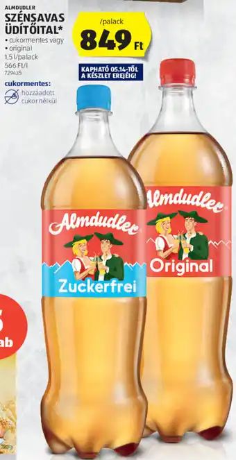Almdudler Szénsavas üdítőital 1,5 l