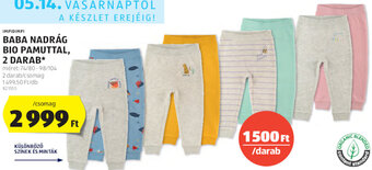 ALDI Impidimpi Baba nadrág bio pamuttal 2 db ajánlat