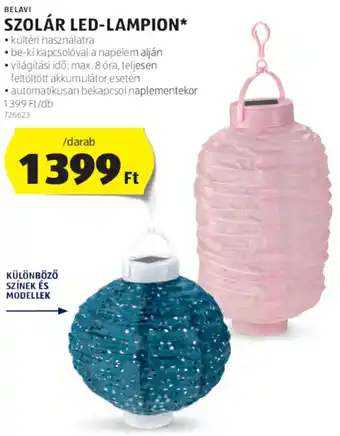 ALDI Belavi Szolár led-lampion 1 db ajánlat