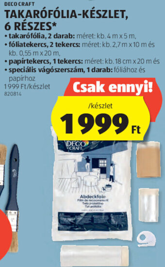 ALDI Deco Craft Takarófólia-készlet 6 részes ajánlat