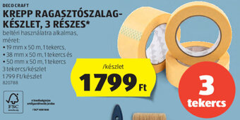 ALDI Deco Craft Krepp ragasztószalag- készlet 3 részes ajánlat