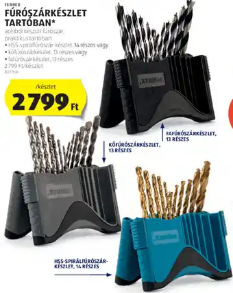ALDI Ferrex Fúrószárkészlet tartóban 13 / 14 részes ajánlat