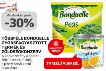 Auchan Többféle Bonduelle gyorsfagyasztott termék és zöldségkonzerv ajánlat