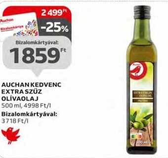 Auchan Auchan Kedvenc extra szűz olívaolaj 500 ml ajánlat