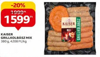 Auchan Kaiser Grillkolbász mix 380 g ajánlat