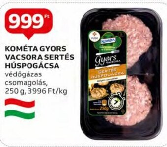 Auchan Kométa Gyors vacsora sertés húspogácsa 250 g ajánlat