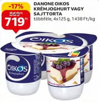 Auchan Danone Oikos krémjoghurt vagy sajttorta 4 x 125 g ajánlat