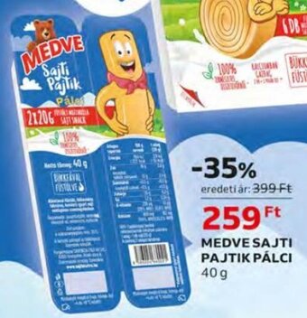 Auchan Medve Sajti pajtik pálci 40 g ajánlat