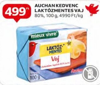 Auchan Auchan kedvenc laktózmentes vaj 100 g ajánlat