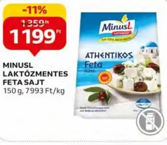 Auchan Minusl Laktózmentes feta sajt 150 g ajánlat
