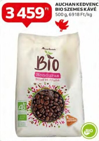 Auchan Auchan kedvenc Bio szemes kávé 500 g ajánlat