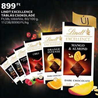 Auchan Lindt Excellence táblás csokoládé 80 / 100 g ajánlat