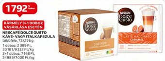 Auchan Nescafé Dolce gusto kávé- vagy italkapszula 72 / 256 g ajánlat