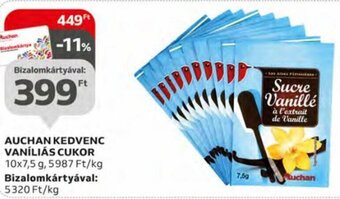 Auchan Auchan kedvenc Vaníliás cukor 10 x 7,5 g ajánlat