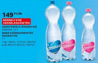 Auchan Szentkirályi ásványvíz 1,5 l ajánlat
