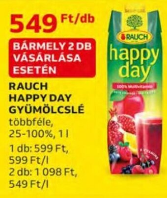 Auchan Rauch Happy Day gyümölcslé 1 l ajánlat