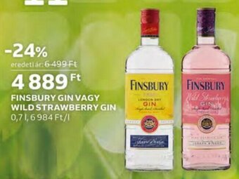 Auchan Finsbury Gin vagy wild strawberry gin 0,7 l ajánlat