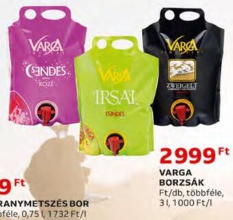 Auchan Varga Borzsák 3 l ajánlat