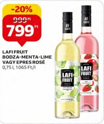 Lafi Fruit Bodza-menta-lime vagy epres rosé 0,75 l