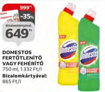 Auchan Domestos Fertőtlenítő vagy fehérítő 750 ml ajánlat