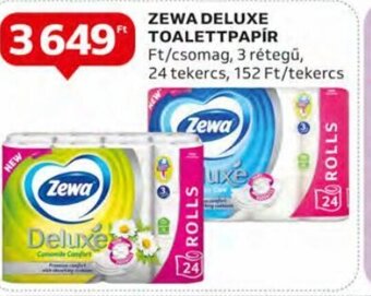 Auchan Zewa Deluxe toalettpapír 24 tekercs ajánlat