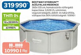 Auchan Bestway Hydrium acélfalas medence 1 db ajánlat