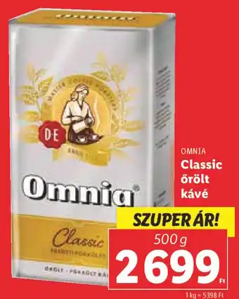 Lidl Douwe Egberts Omnia classic őrölt kávé 500 g ajánlat