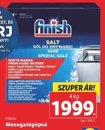 Lidl Finish Mosogatógépsó 4 kg ajánlat