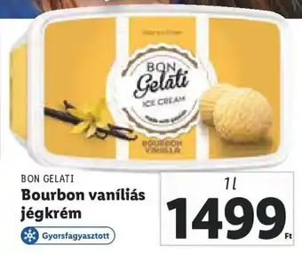 Lidl Bon Gelati Bourbon vaníliás jégkrém 1 l ajánlat