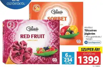 Lidl Gelatelli Tölcséres jégkrém 6 x120 ml ajánlat