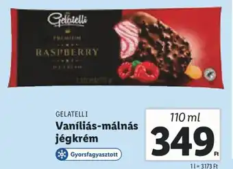 Gelatelli Vaníliás-málnás jégkrém 110 ml