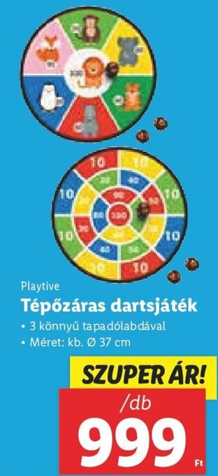 Playtive Tépőzáras dartsjáték 1 db