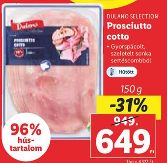 Lidl Dulano Selection Prosciutto cotto 150 g ajánlat