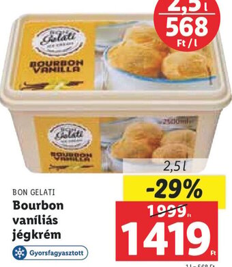 Bon Gelati Bourbon vaníliás jégkrém 2,5 l
