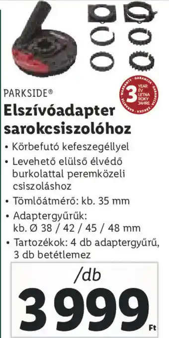 Lidl Parkside Elszívóadapter sarokcsiszolóhoz 1 db ajánlat