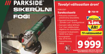 Lidl Parkside Sarokcsiszoló 1 db ajánlat