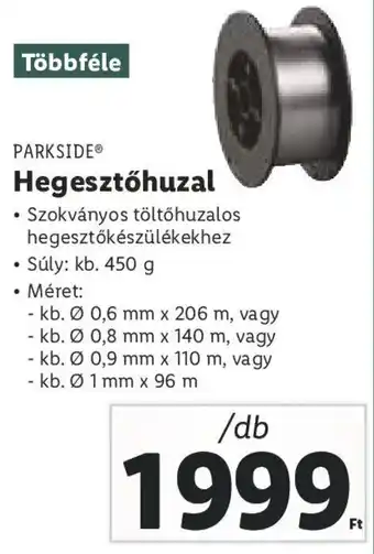 Lidl Parkside Hegesztőhuzal 1 db ajánlat