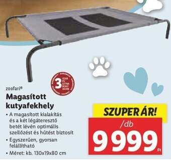 Lidl Zoofari Magasított kutyafekhely 1 db ajánlat