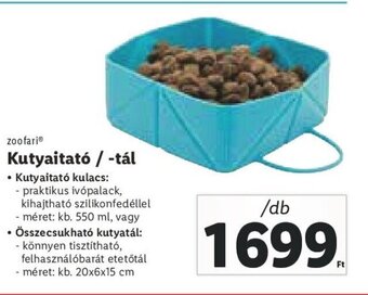 Lidl Zoofari Kutyaitató / -tál 1 db ajánlat