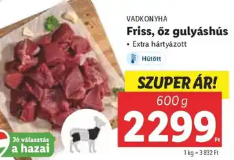 Lidl Vadkonyha Friss őz gulyáshús 600 g ajánlat