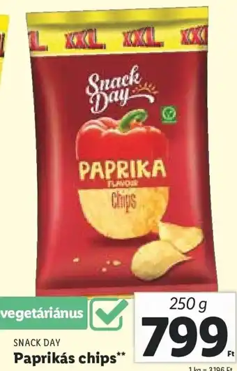 Lidl Snack Day Paprikás chips 250 g ajánlat