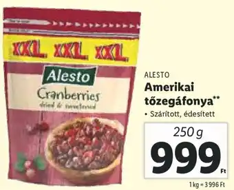 Lidl Alesto Amerikai tőzegáfonya 250 g ajánlat