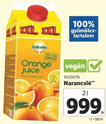 Lidl Solevita Narancslé 2 l ajánlat