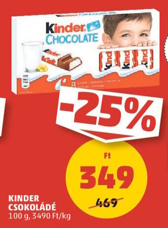 PENNY Kinder Csokoládé 100 g ajánlat
